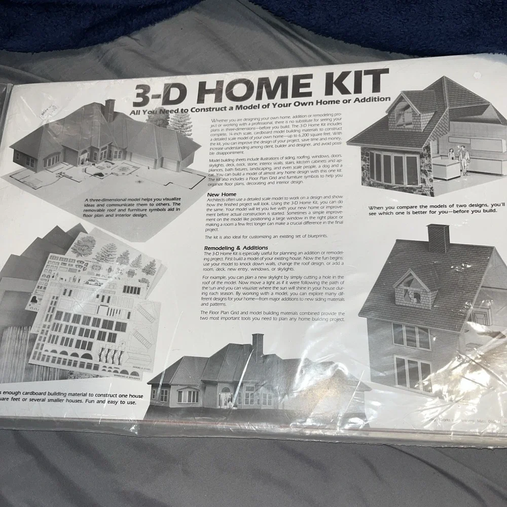3-D‎ Home Kit by Daniel Reif 2004 Build Your Own Architecture Model 1/4 in Scale